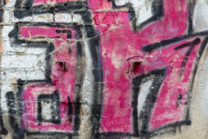 House facade, graffiti. abstract, close-up, detail House facade, graffiti. abstract, close-up, detail